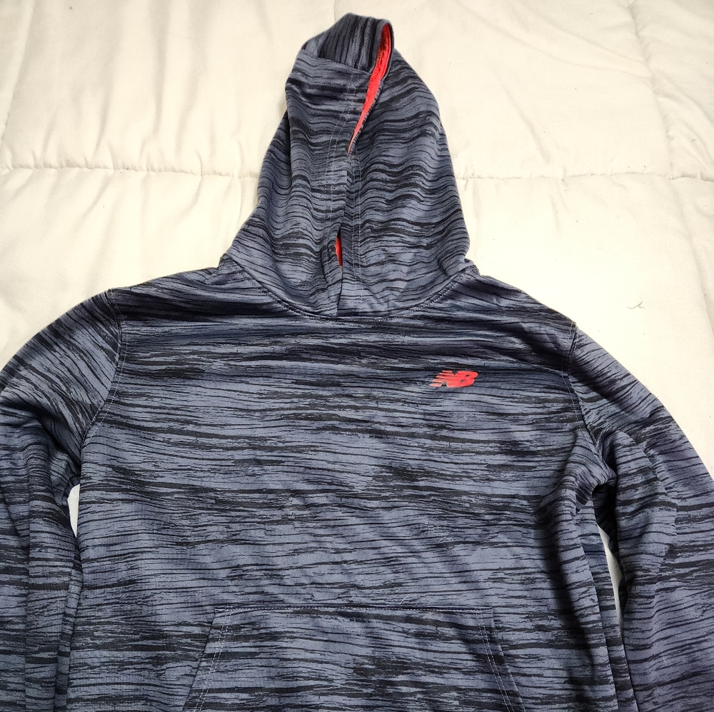 New Balance Black and Red Patterned Hoodie